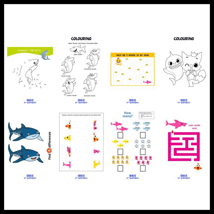

Buruan Serbu Goodie Bag Isi Buku Aktivitas & Crayon Faber Castell Tema Baby Shark
