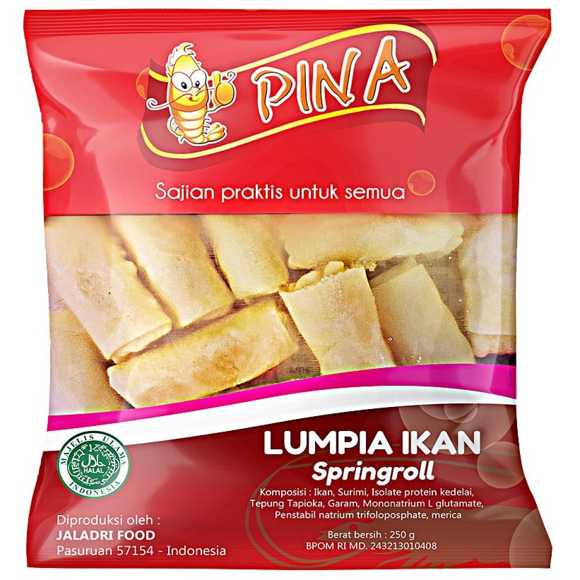 

Frozen Food Lumpia Ikan/ Springroll Pina 250gr GOSEND ONLY