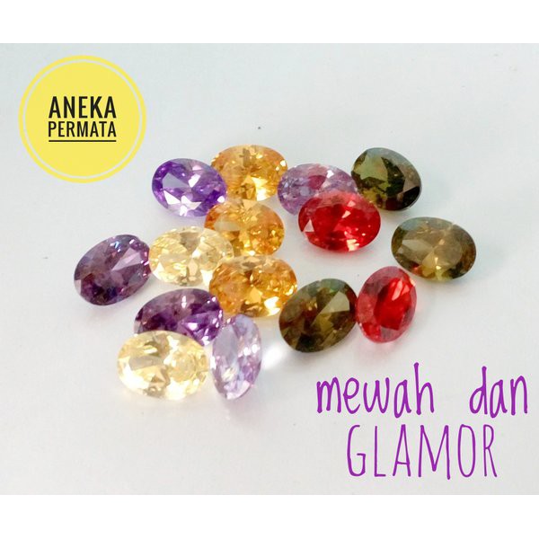 Aneka Permata Model Cutting Peridot, Kecubung, Yellow Topaz, Citrine, Paparaca Super Mewah