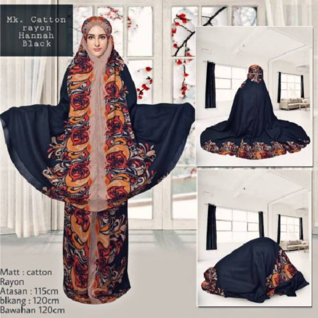 Mukena katun rayon  ukuran JUMBo rempel