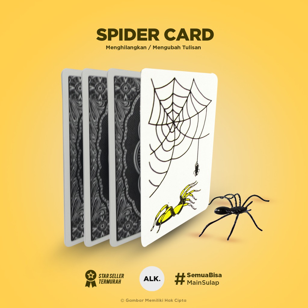 Jual Spider Card Alat Sulap Kartu Memunculkan Laba Laba Indonesia