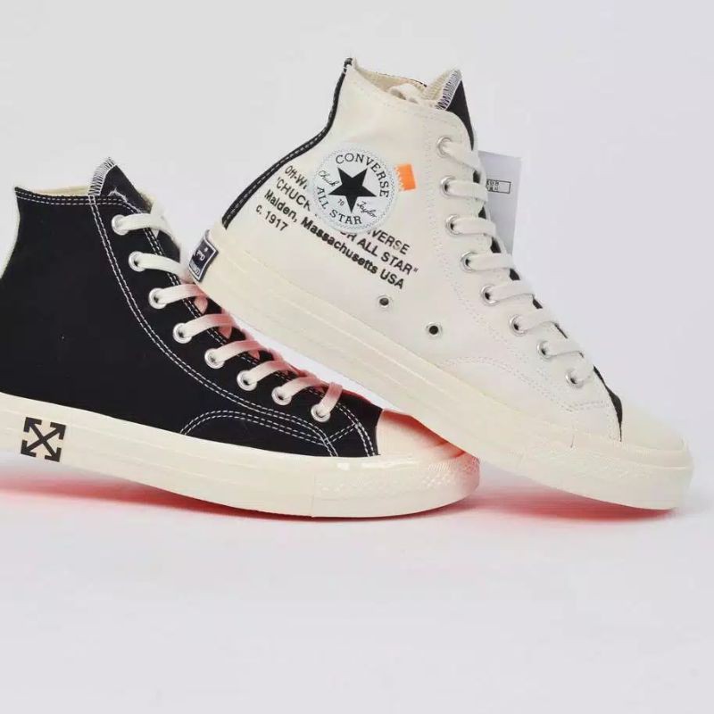 Sepatu Converse 70s HIGH BLACK CREAM x OFF WHITE Premium Murah-6