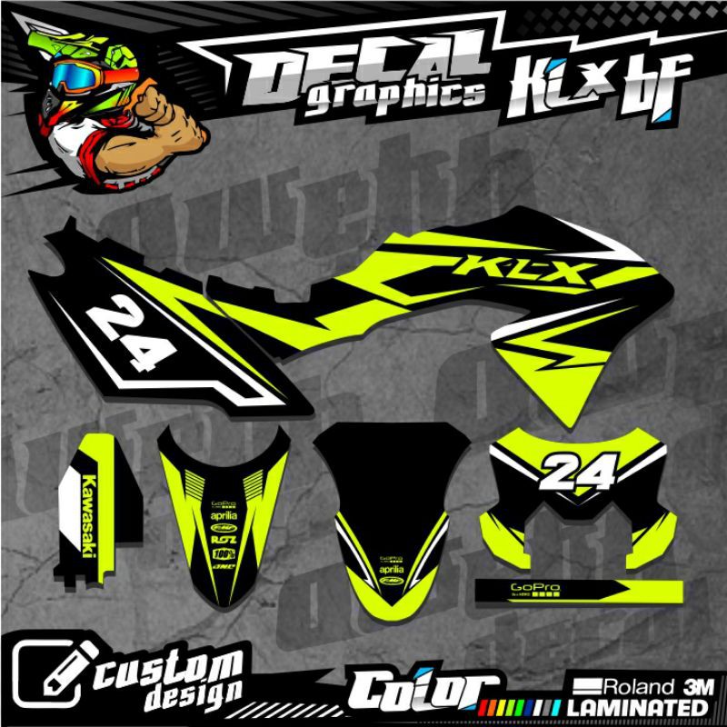 DECAL KLX BF 150 KLX G STABILO CUSTOM