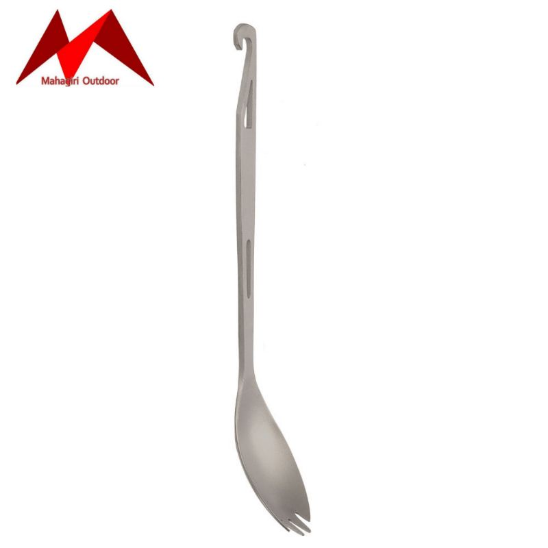 Sendok titanium bergerigi garpu spork with opener bottle ultralight