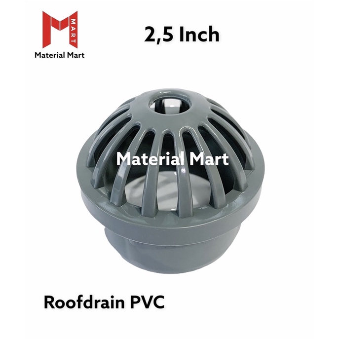 Roofdrain PVC 3 Inch | Roof Drain 4&quot; | Saringan Pembuangan Talang Air 2,5 Inch | Material Mart