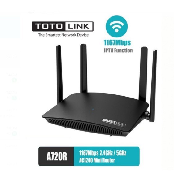 TOTOLINK A720R AC1200 Wireless Dual Band Router