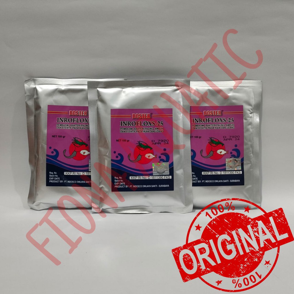 (SERBUK) BOSTER INROFLOXS 25% 100 GRAM / ANTIBIOTIK ENRO BUBUK
