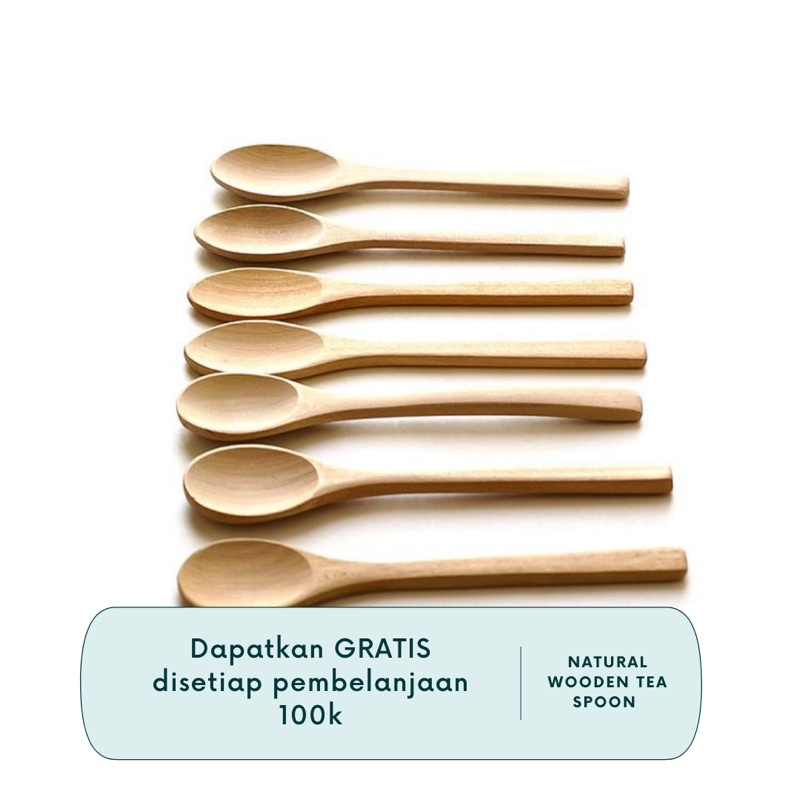 Organic&amp;Joy • Sendok Teh Kayu / Wooden tea spoon (natural white)