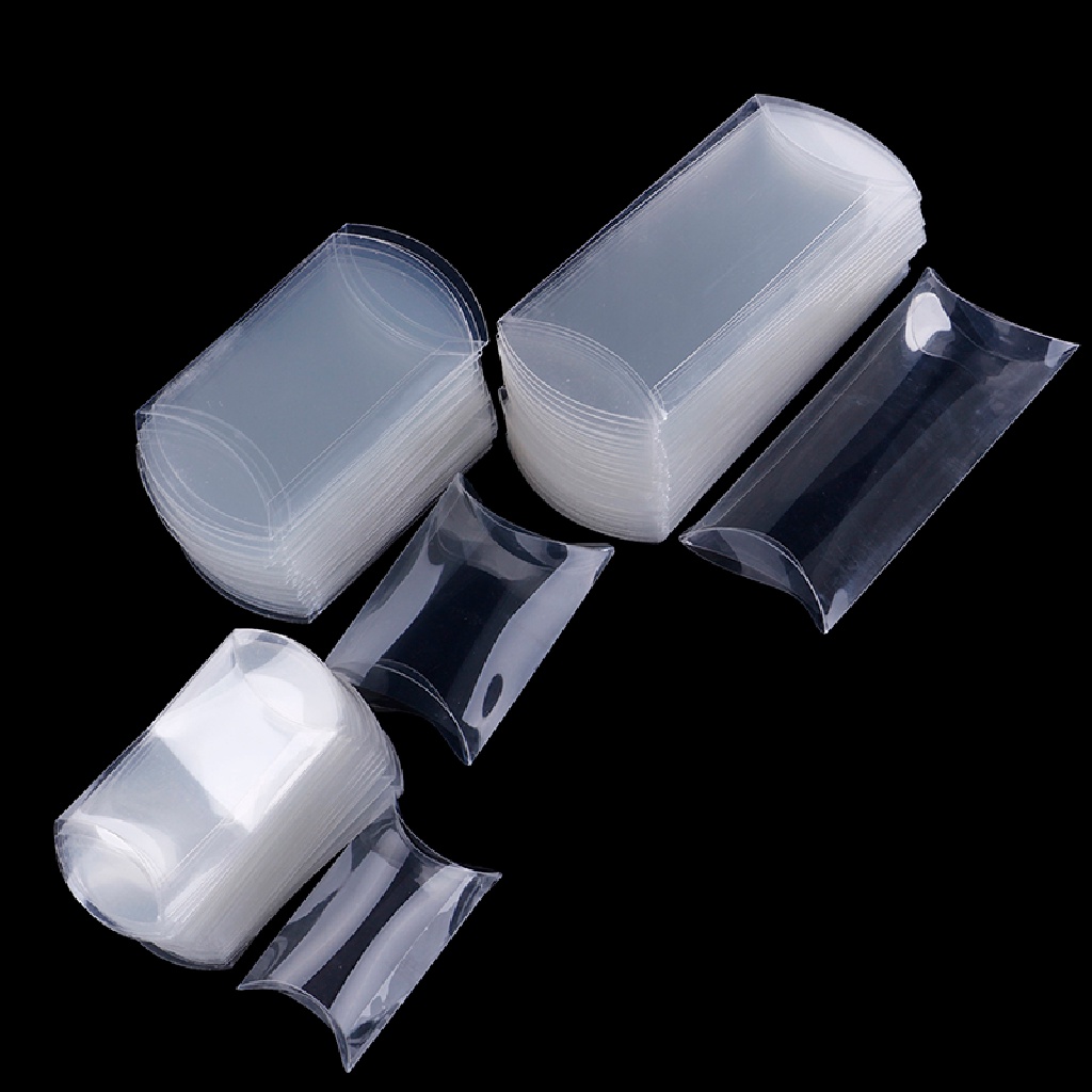 [tiantianbaofu] 50pcs pillow shape clear PVC candy box packaging gift box wedding party favor Boutique