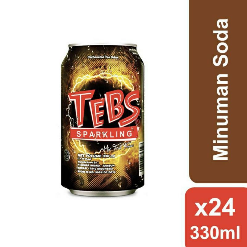 

TEBS Sparkling Soda Can 330 Ml Isi 24 Kaleng