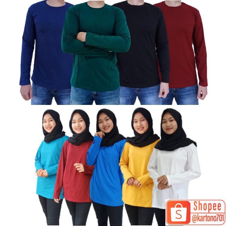 KAOS POLOS PANJANG / COTTON COMBED 30S / EXPORT QUALITY