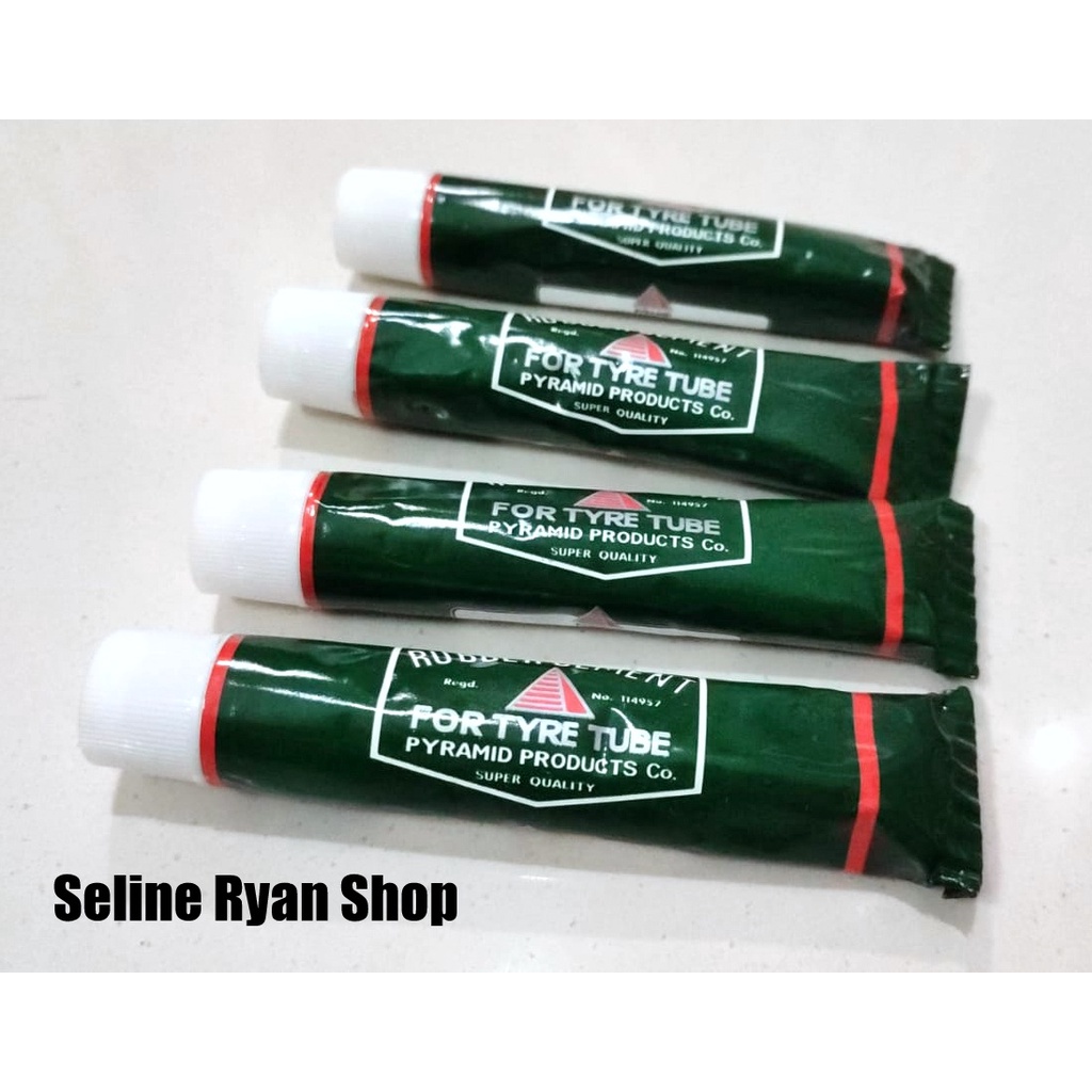 Lem Karet Tambal Ban / Lem Tiptop Ban Dalam Pyramid Kemasan Tube