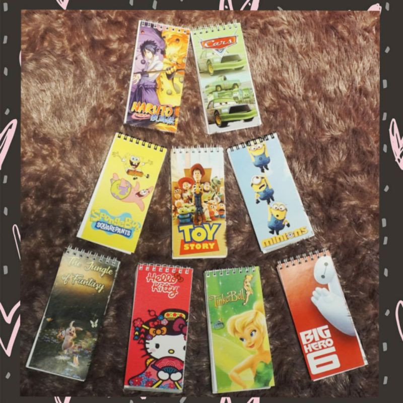 

BUKU MEMO MURAH / NOTEBOOK MINI KARAKTER / NOTES SPIRAL MINI/ BUKA CATATAN MINI