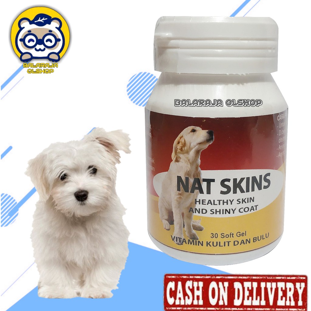 Vitamin Bulu Anjing Puppy Penumbuh Pelebat Bulu Mencegah Rontok - Nat Skins