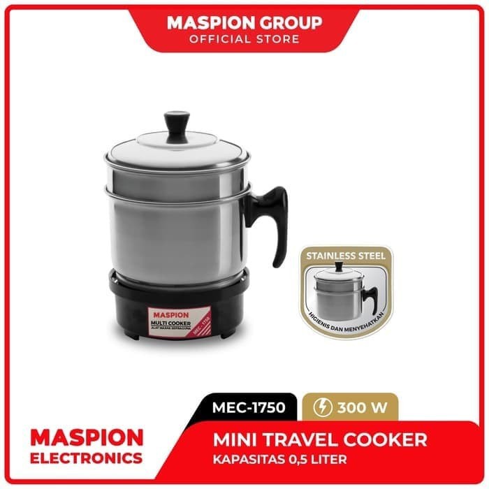 MASPION Panci Serba Guna / Mug Listrik Serba Guna 0,5 Liter / Electric Multi cooker 0,5 LIter MEC 1750 - Garansi Resmi 1 Tahun