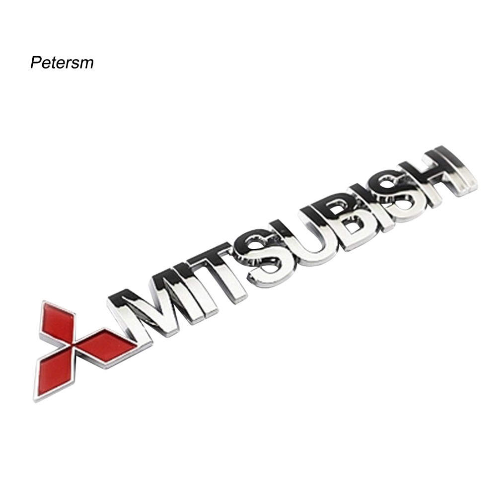 PST_3D Logo Metal Car Auto Body Bumper Sticker Decals Emblem Badge for Mitsubishi