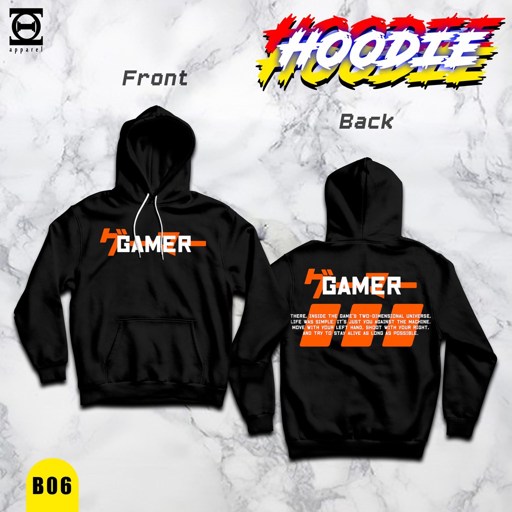 HOODIE HITAM GAMER || HOODIE HITAM PRIA || HOODIE PRIA