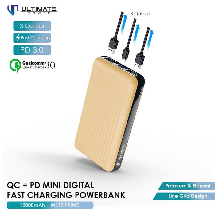 Power bank 10000mAh Mini Digital Fast Ultimate Power MS10 PRIME QC+PD Original100%