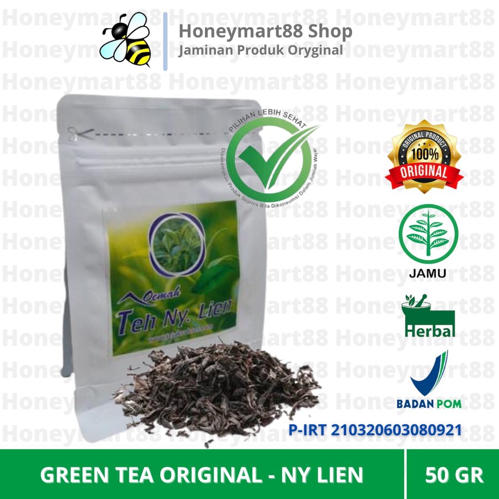 

TEH HIJAU NY LIEN (KOLESTEROL , ASAM URAT, HIPERTENSI, VERTIGO) GREEN TEAN ORIGINAL TEH NY LIEN