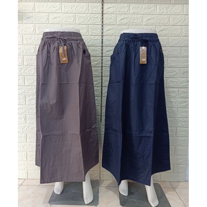 COD ROK A-LINE PANJANG KATUN MOTIF POLOS 02