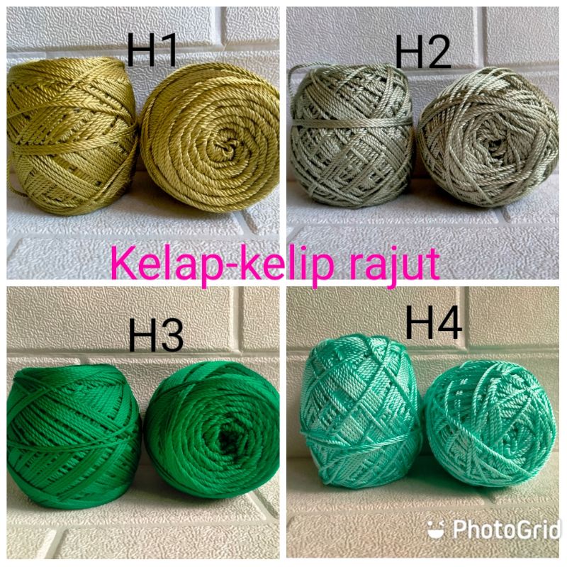benang rajut poly kilap