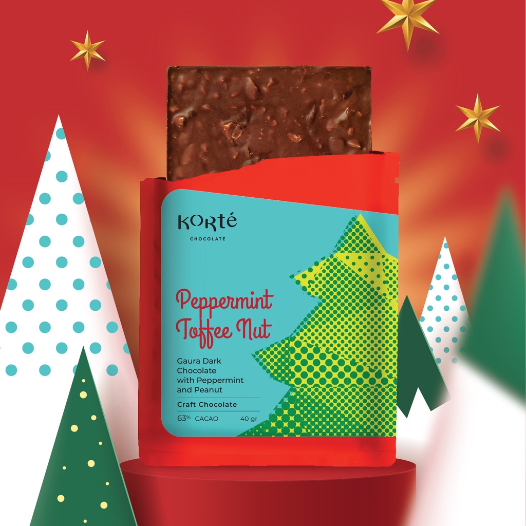 Jual Korte Peppermint Toffee Nut Chocolate Bar Shopee Indonesia
