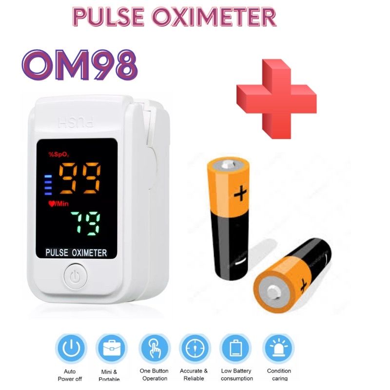 Finger Oximeter Alat Monitor detak jantung kadar oksigen digital jari oxymeter tes covid medis