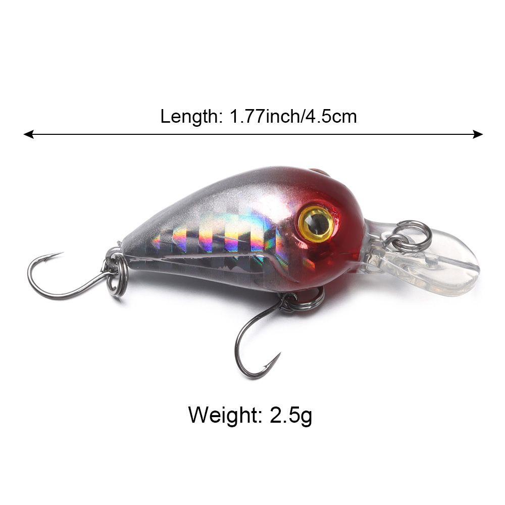 Top Fishing Lure 4.5cm/2.5g Pelampung Wobbler Mini micro Hard Umpan Pancing