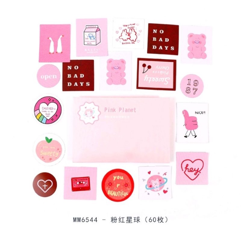 

1PCS Sticker retro aesthetic pink