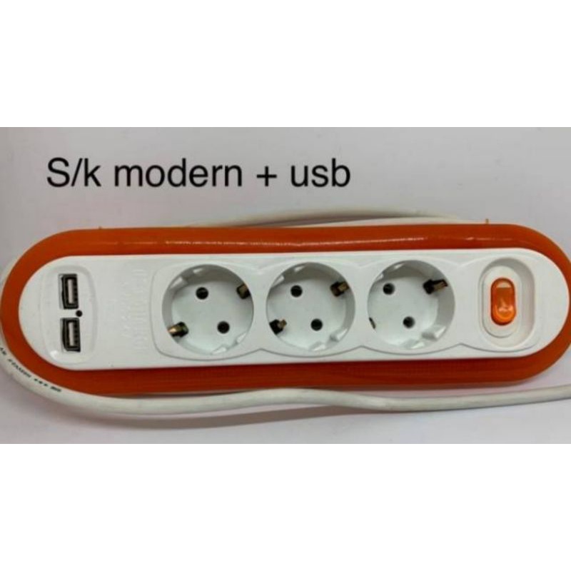 Stop Kontak USB 5 meter/ 3 Lubang Dexicon /Charger USB / Colokan Usb/ Listrik