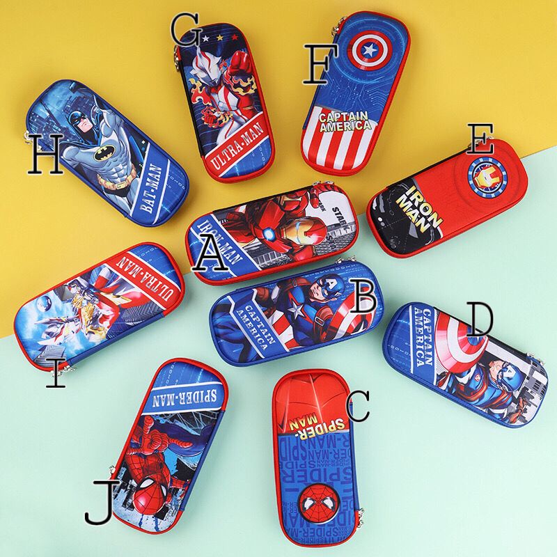 

kotak pensil superhero tempat pensil anak laki-laki hardcase import