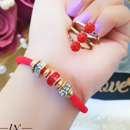 Titanium Gelang dan Cincin 0607q