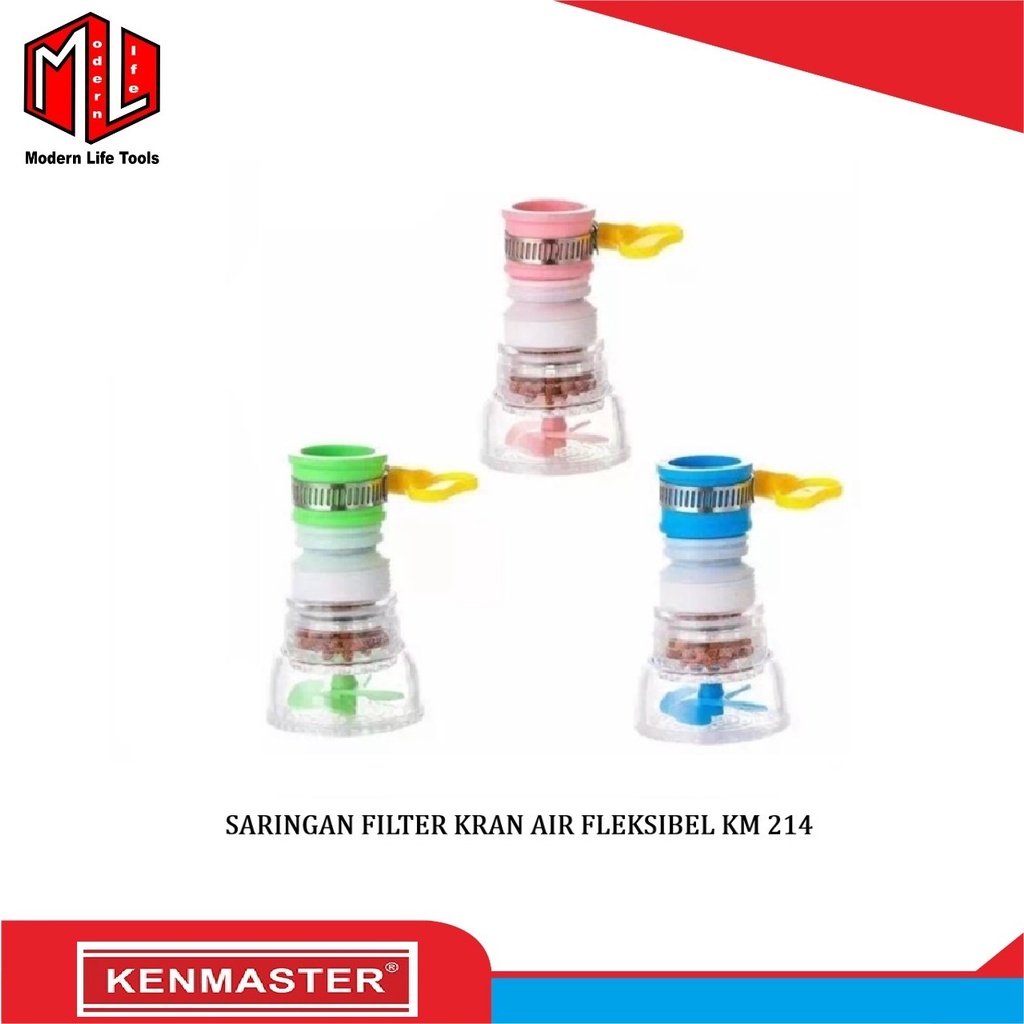 Saringan Kran Air + Batu Filter + Klem Fleksibel Kenmaster KM 214