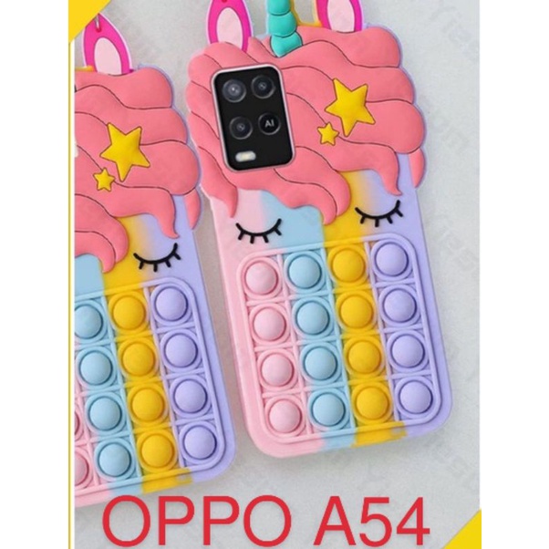 Casing POP IT OPPO A54 4G SoftCase POP IT 3D Motif Unicorn