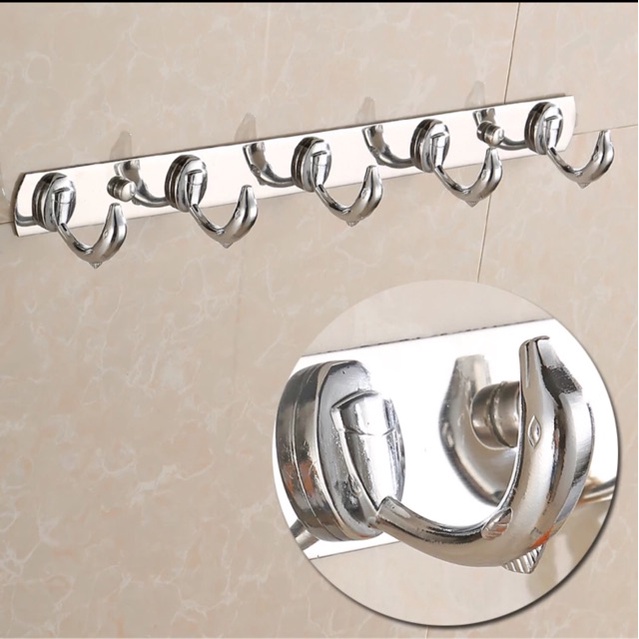 Kapstok 5 kait dolpin stainless steel gantungan baju hanger elegan