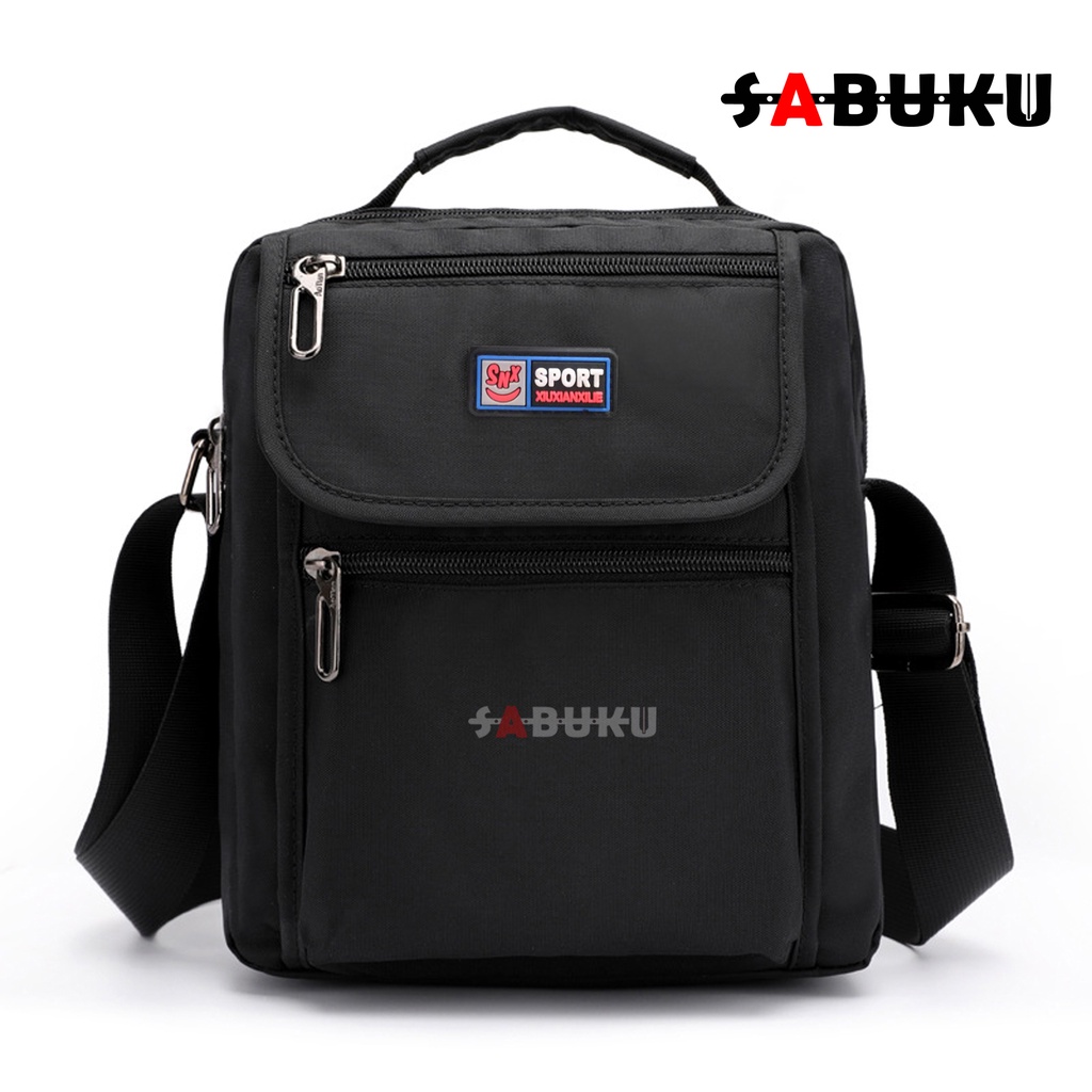 Tas Selempang Kotak Intel Special Hitam Tas Bahu Pria Tas Sling Bag Tas Fashion Pria - 131