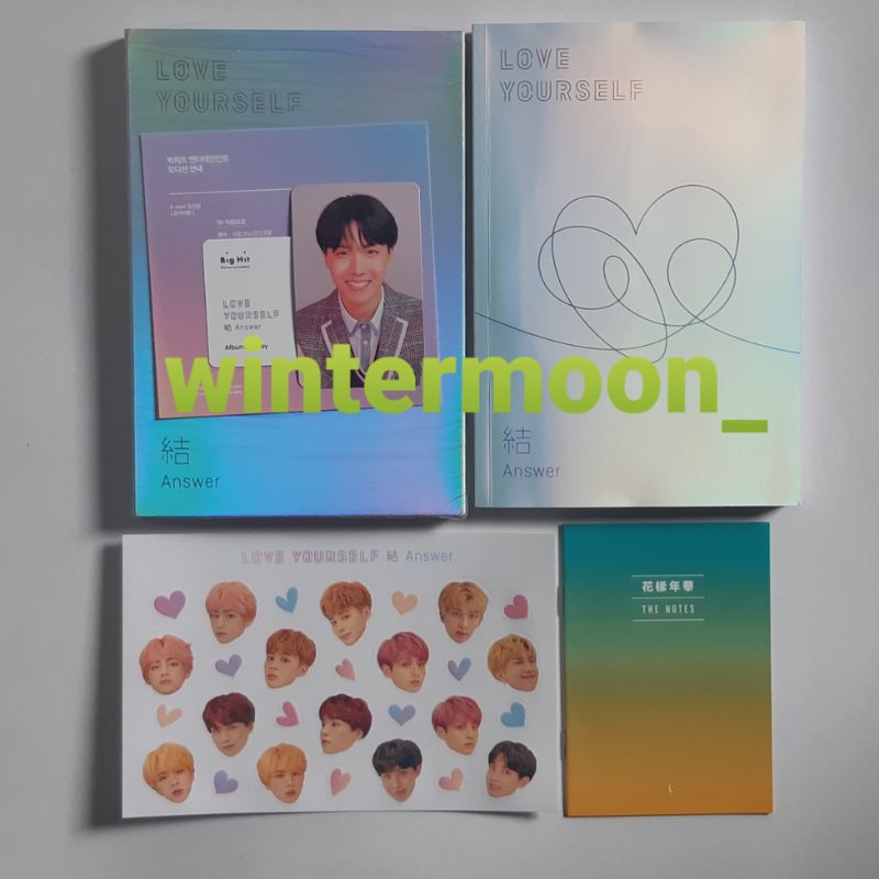 Unsealed BTS Album Love Yourself LYS Answer Versi L J-Hope Hoseok Photocard Fullset with Poster S E 