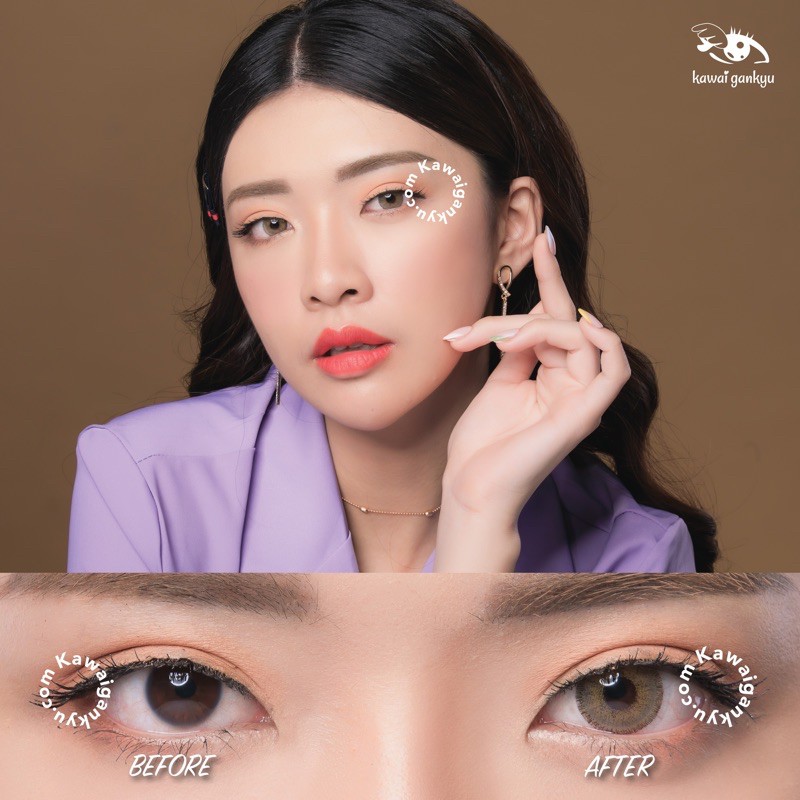 KawaiGankyu Softlens - Princess sole three hazel (1botol)