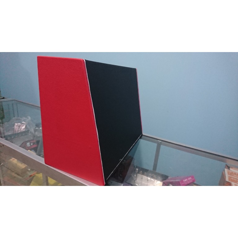 BOX SUBWOOFER MOBIL 12 INCH MDF TEBAL LAPIS KAIN JOK BLACK RED