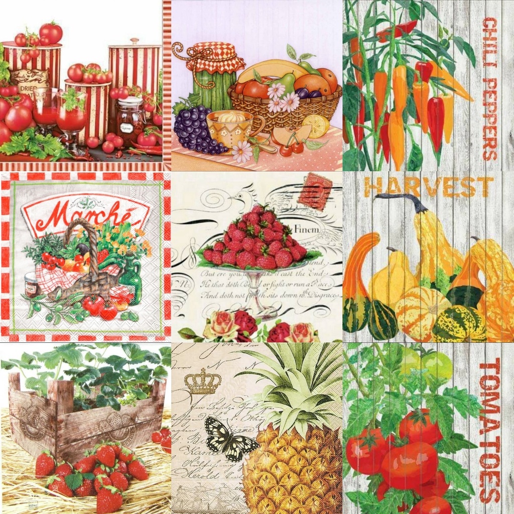 TISU NAPKIN DECOUPAGE EROPAH – Kitchen Motif E