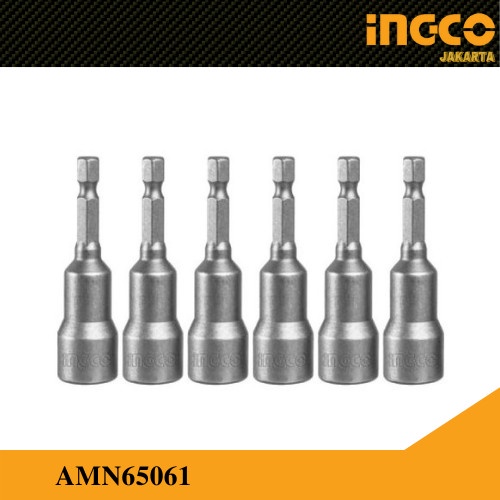 Mata Bor Roofing 6 Pcs Magnetic Nut (6-12mm) INGCO AMN65061 Kunci Sok