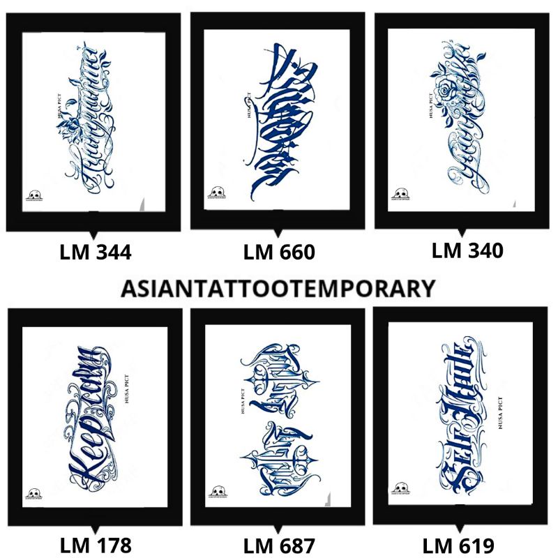 SEMI PERMANEN &quot;TULISAN-MANDARIN-LATIN-WRITING-HANDWRITING-JEPANG-CINA&quot; ORIGINAL ASIANTATTO Tatto temporer/ TATO ANTI AIR/ tato kulit /ASIANTATTOOTEMPORARY