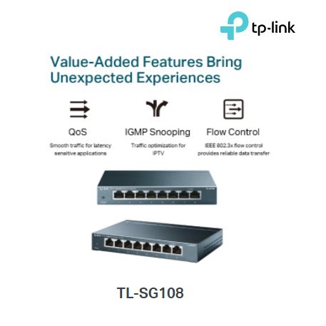 TP-Link TL-SG108 Mini switch 8 port Gigabit Desktop Switch