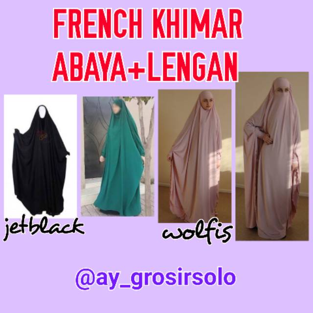 FRENCH KHIMAR ABAYA + LENGAN