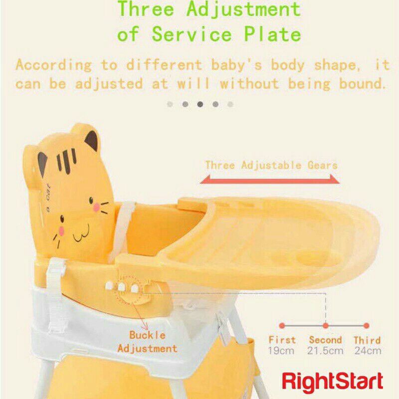 2376 RIGHT START High chair  5IN1 GREEN, ORANGE BEAR,  WHITE PANDA,  YELLOW CAT