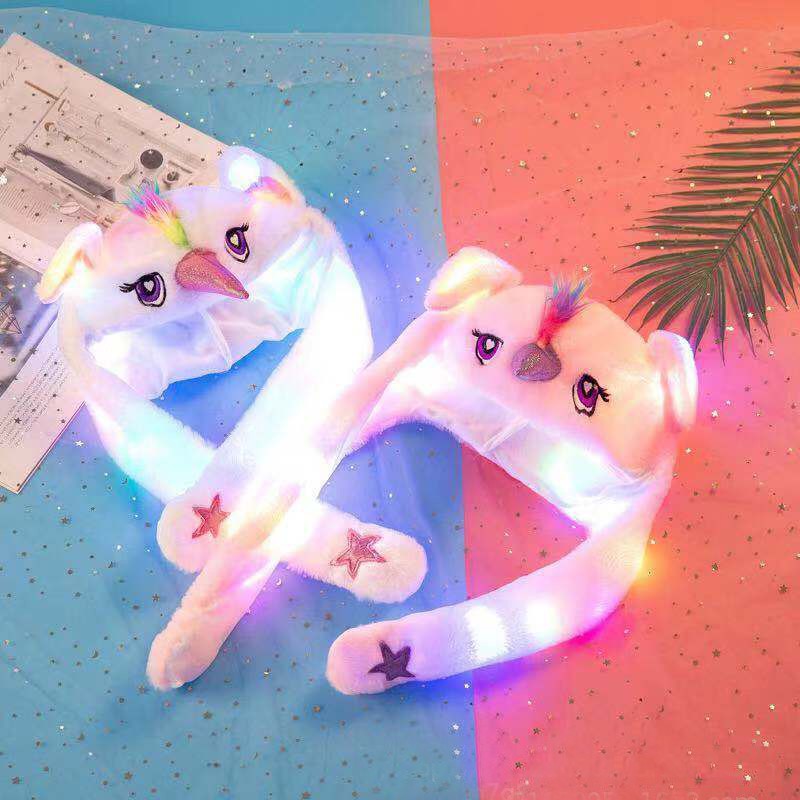 Bunny Hat Dancing Topi LED Cute Import Kelinci Tik ToK Kuping Bergerak Dengan LED Cap import