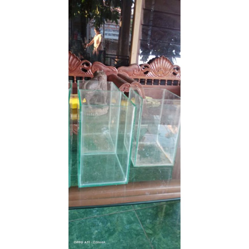 AQUARIUM SOLITER KACA CUPANG 15x12x20