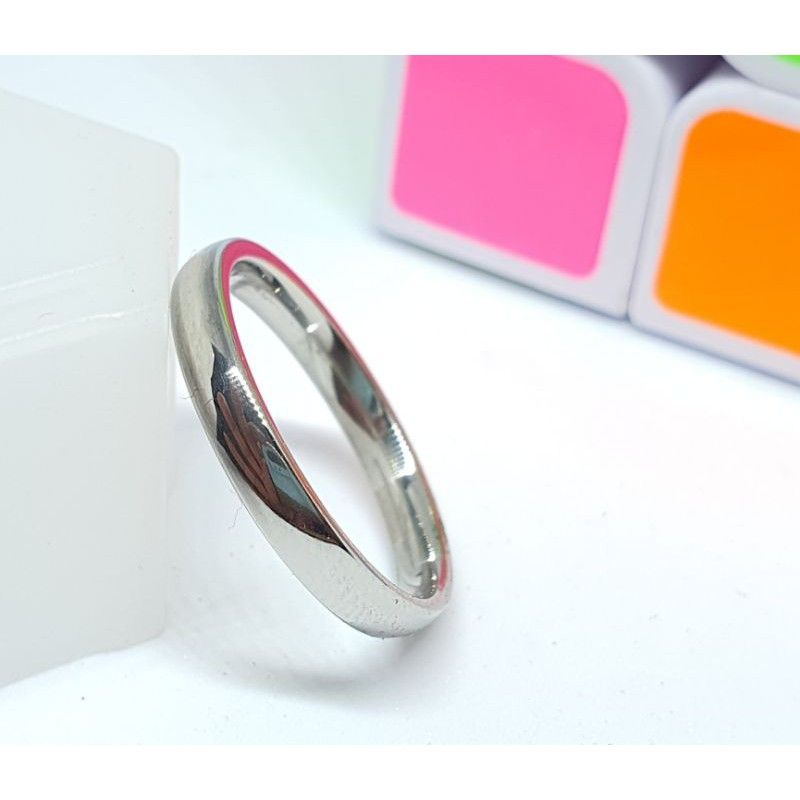 cincin titanium stainless steel, cincin couple, cicin kawin, silver gold black harga/pcs