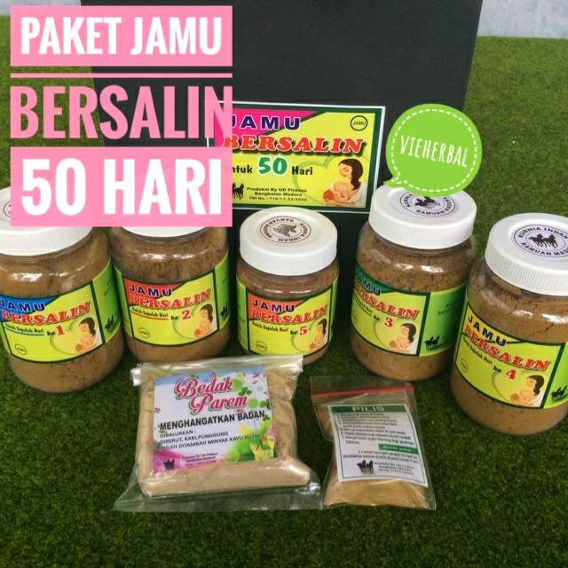 Paket Jamu BERSALIN 50 hari spesial asli ramuan Madura topcer / Jamu