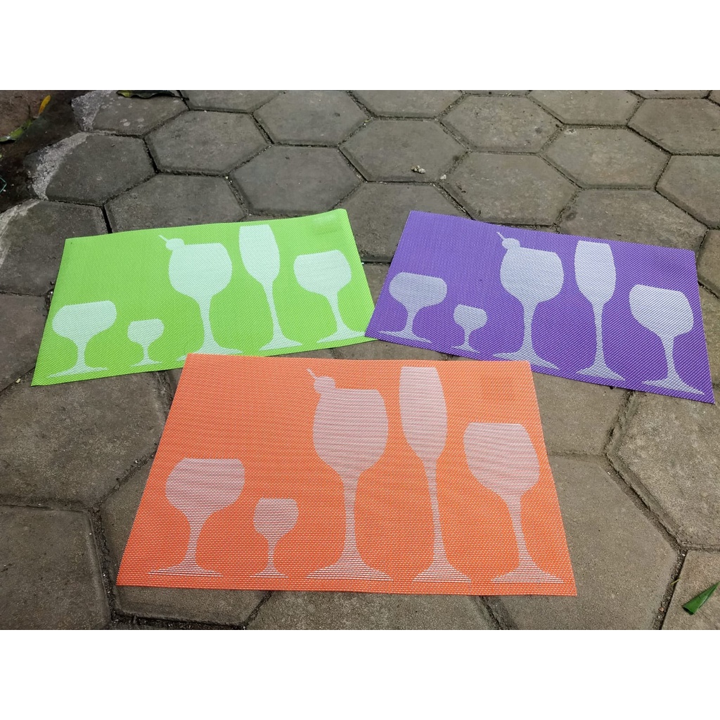 placemat / Alas Piring Modern Style Tatakan Piring Meja Makan Alas Piring PVC Tahan Panas Table